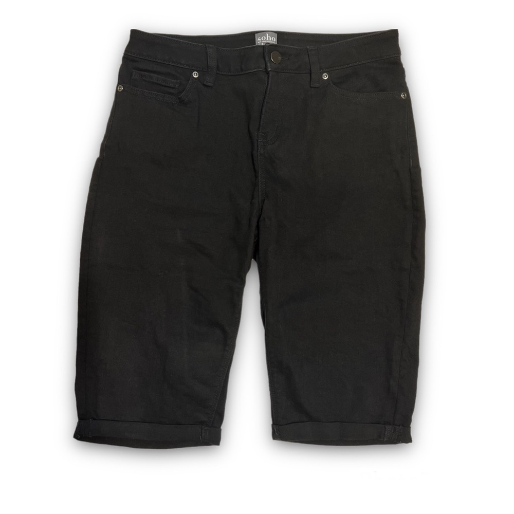 New York & Company Soho Jeans Black Bermuda Shorts Size 10
